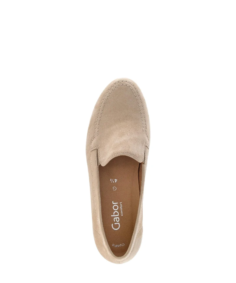 Mocassins beiges en nubuck