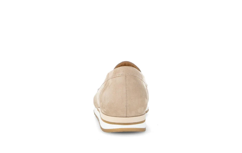 Mocassins beiges en nubuck