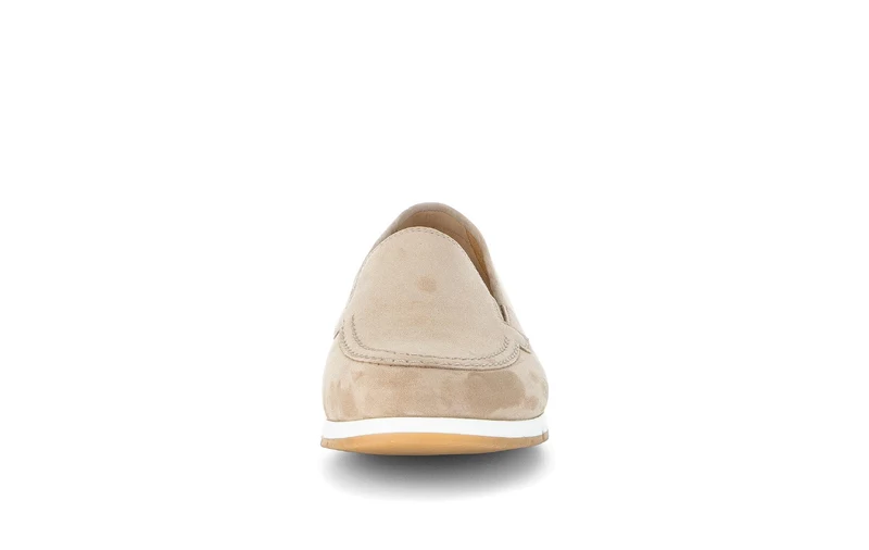Mocassins beiges en nubuck