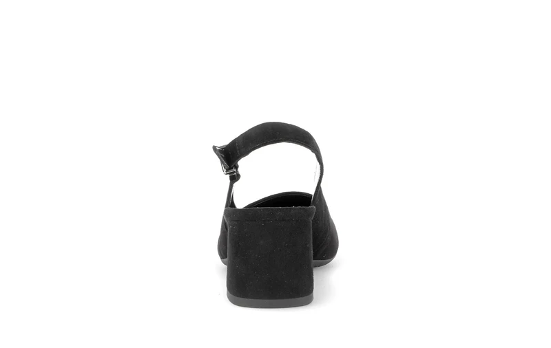 Escarpins brides arrière noires en nubuck