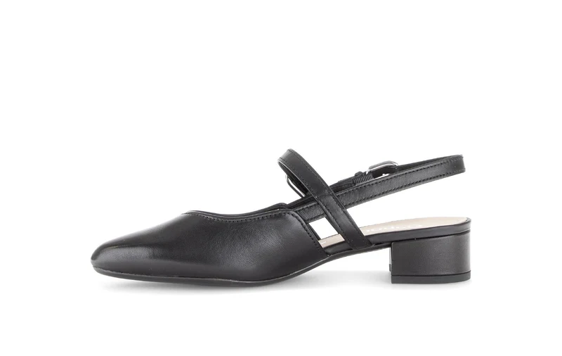 Brides arrière noires en cuir