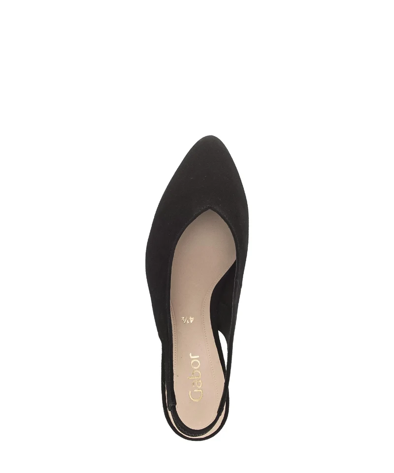Escarpins Brides arrière noires en Nubuck