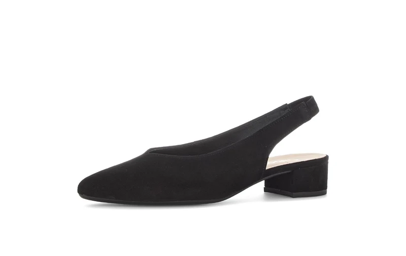 Escarpins Brides arrière noires en Nubuck