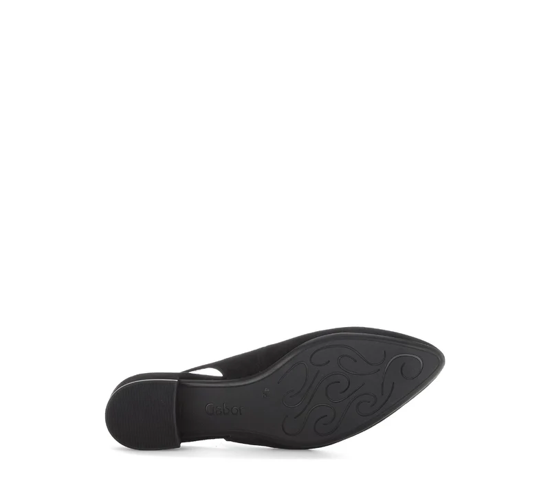 Escarpins Brides arrière noires en Nubuck