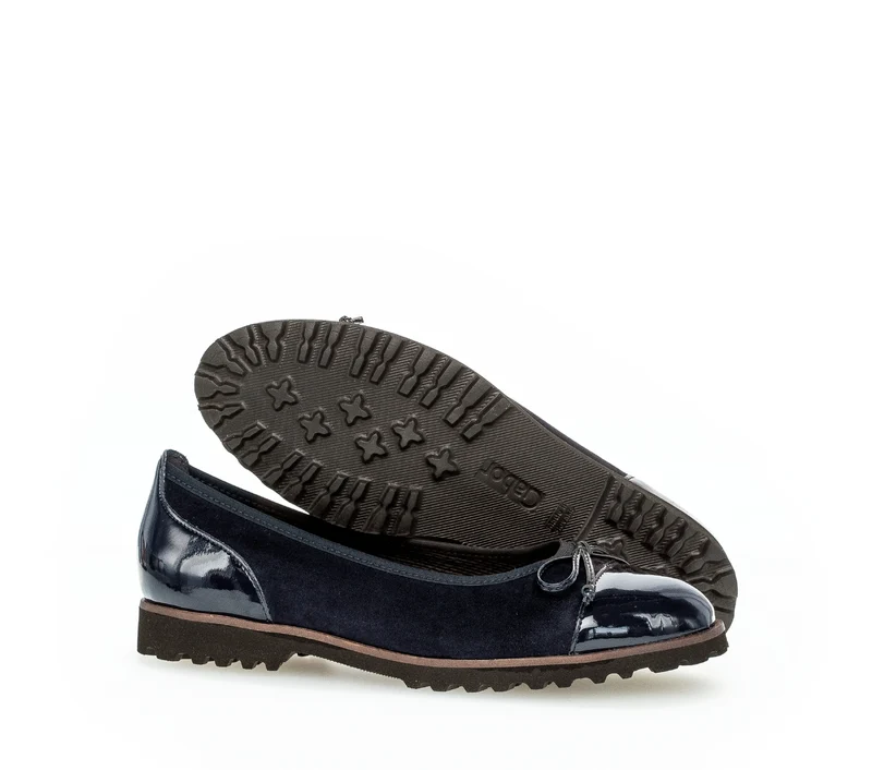 Ballerines bleues en cuir