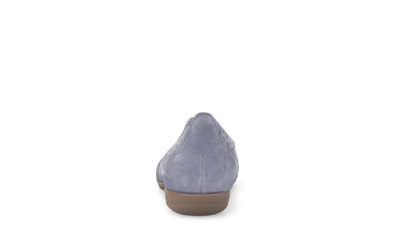 Ballerines perforées bleues en Nubuck