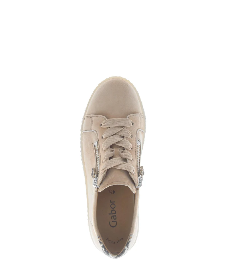 Baskets beiges en nubuck