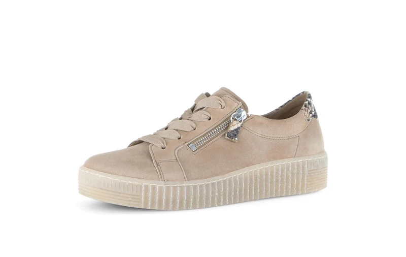Baskets beiges en nubuck