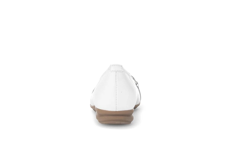 Ballerines blanches en cuir