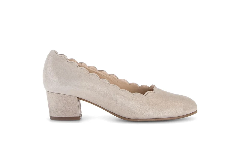Escarpins beiges en nubuck irisé