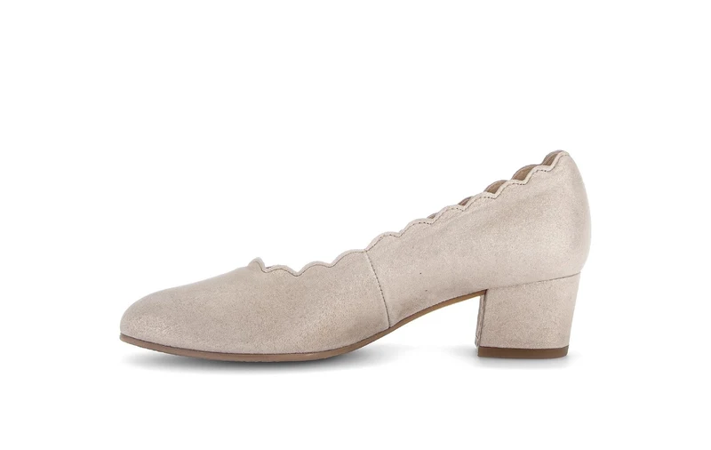 Escarpins beiges en nubuck irisé