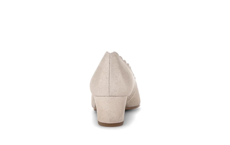 Escarpins beiges en nubuck irisé