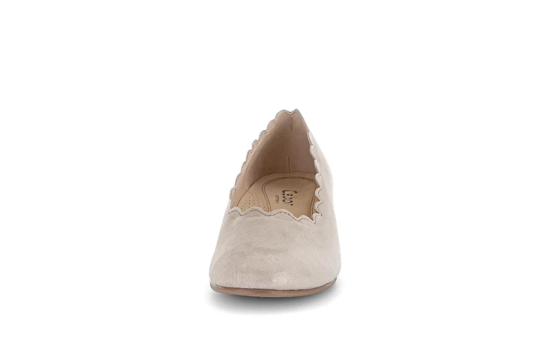 Escarpins beiges en nubuck irisé