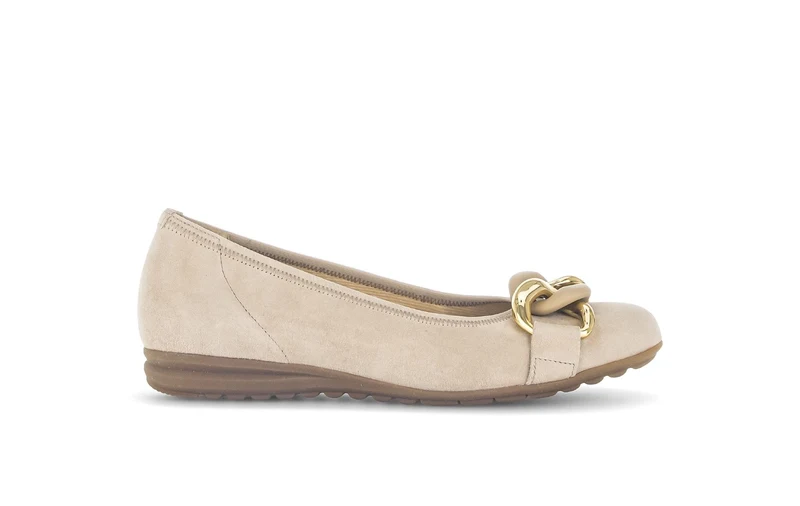 Ballerines beiges en nubuck