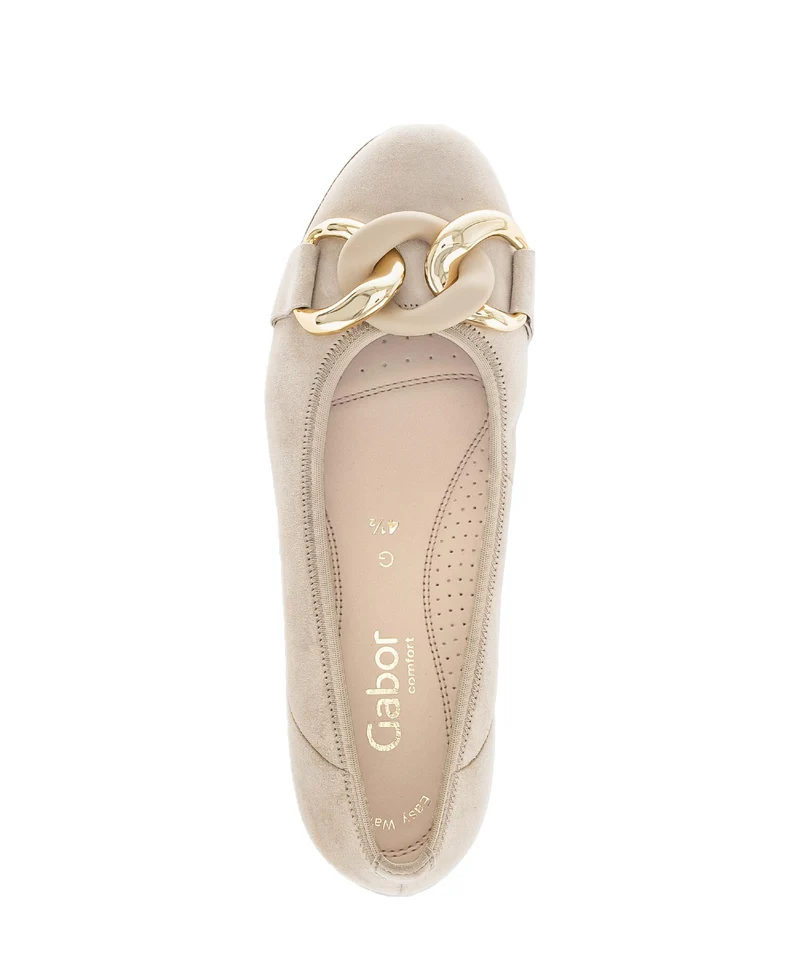 Ballerines beiges en nubuck