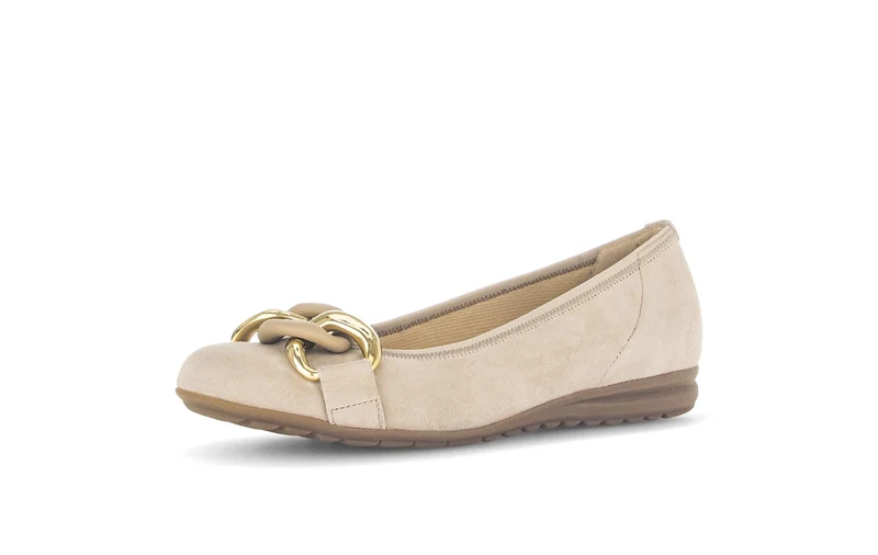 Ballerines beiges en nubuck