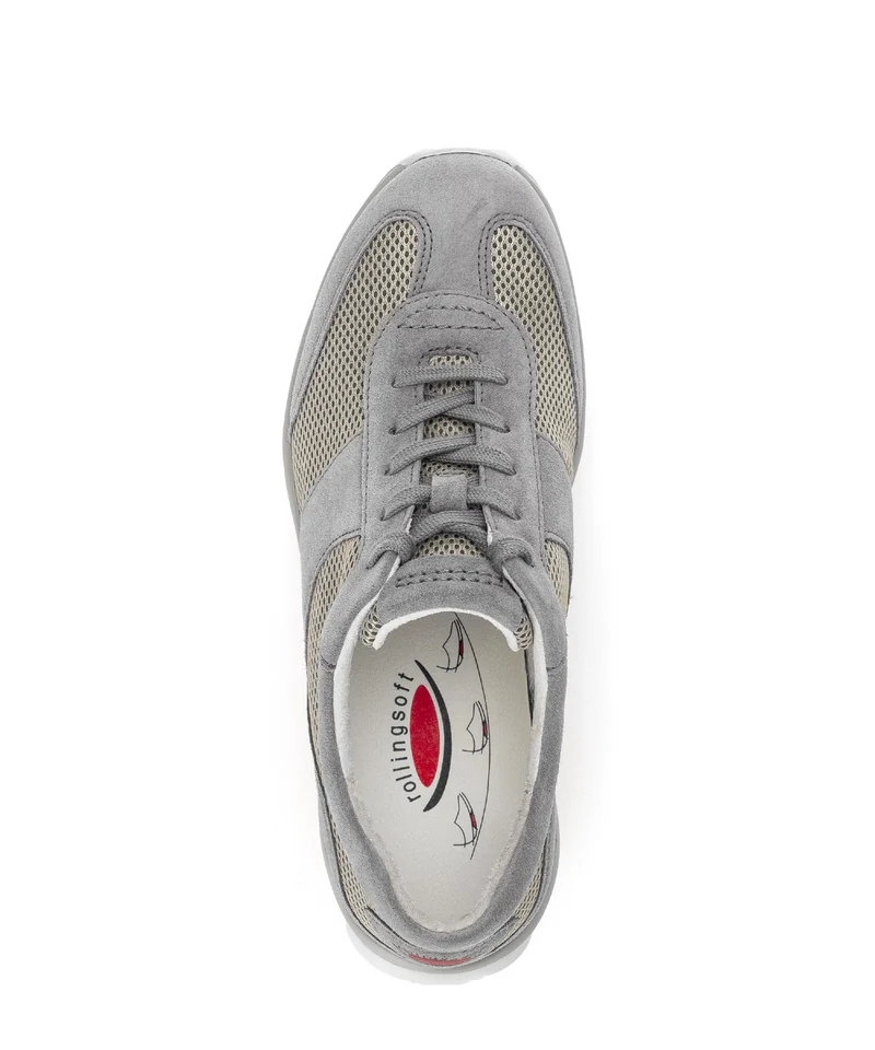 Baskets grises ajourées en nubuck
