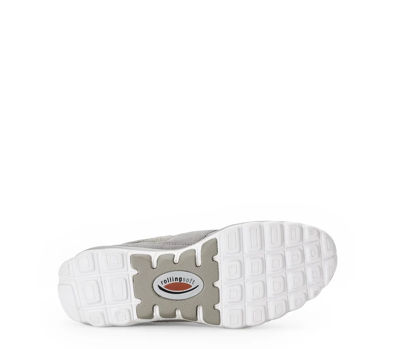 Baskets grises ajourées en nubuck