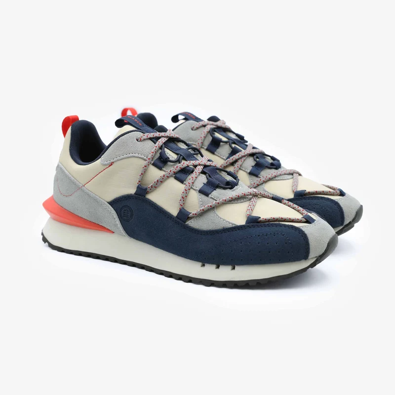 Sneakers Appolo bleu marine gris et rouge
