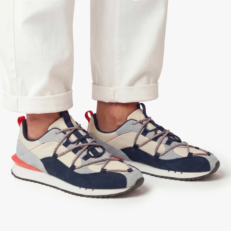 Sneakers Appolo bleu marine gris et rouge