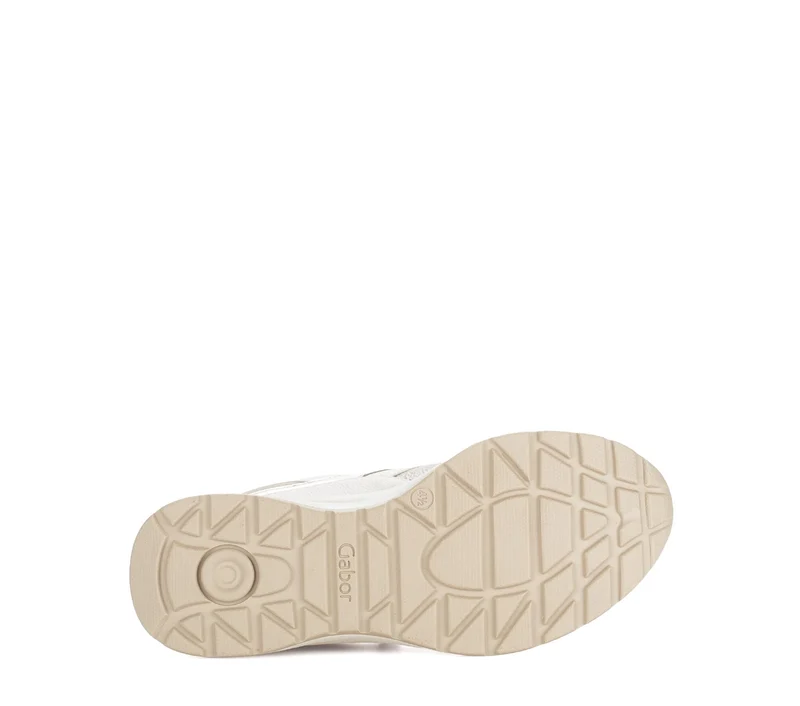 Baskets beiges en cuir (adaptée Hallux Valgus)