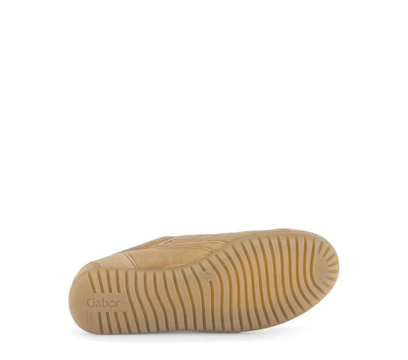 Baskets beige en cuir
