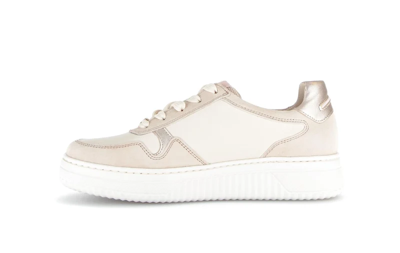 Baskets rose pâle en cuir (adaptées Hallux Valgus)