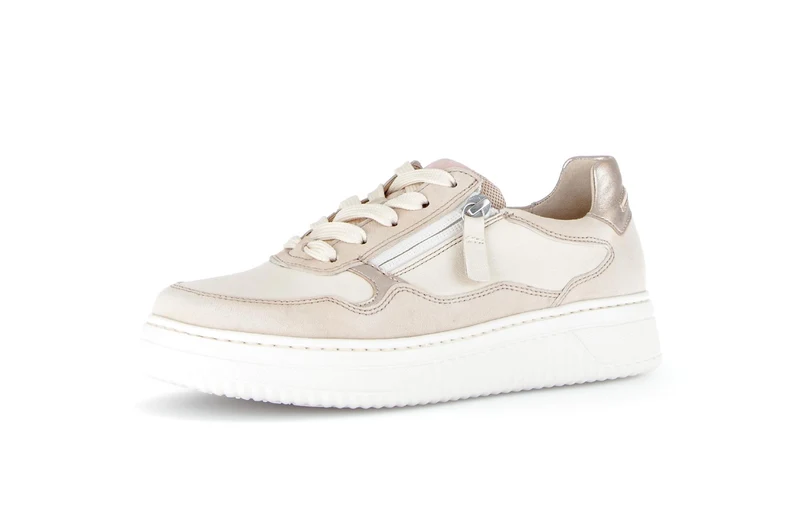 Baskets rose pâle en cuir (adaptées Hallux Valgus)