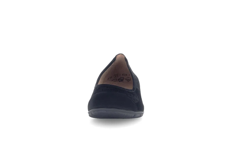 Ballerines perforées noires en Nubuck