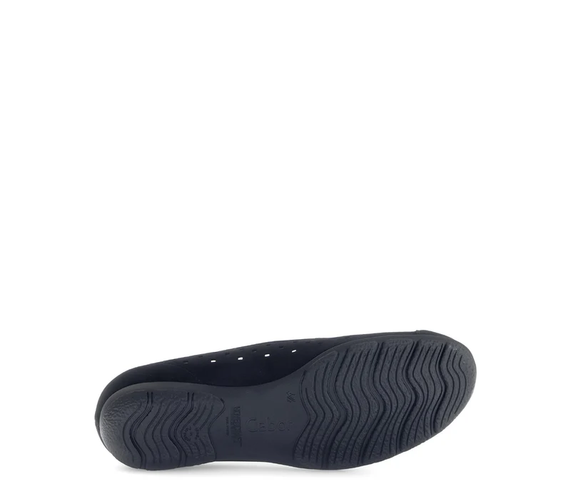 Ballerines perforées noires en Nubuck