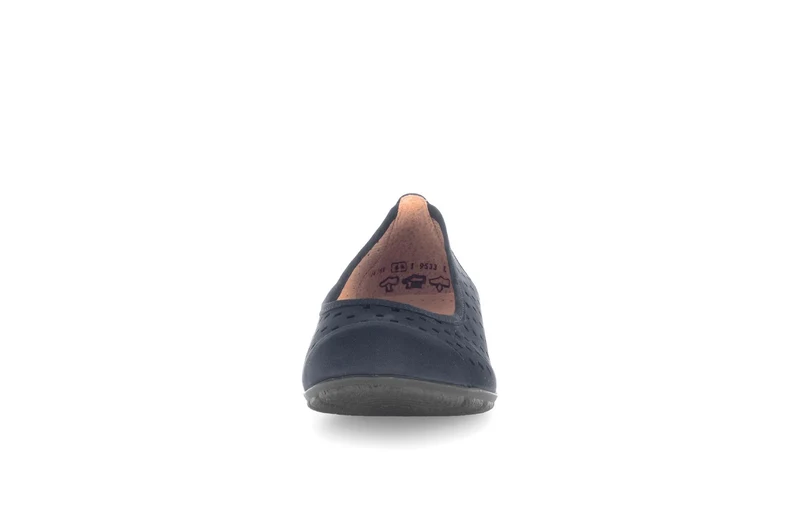 Ballerines perforées bleues en Nubuck
