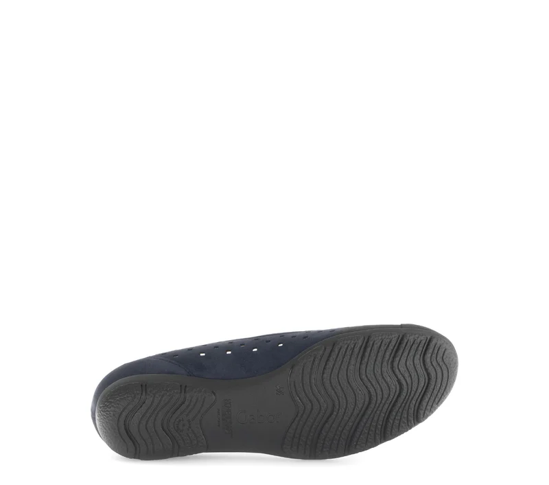 Ballerines perforées bleues en Nubuck