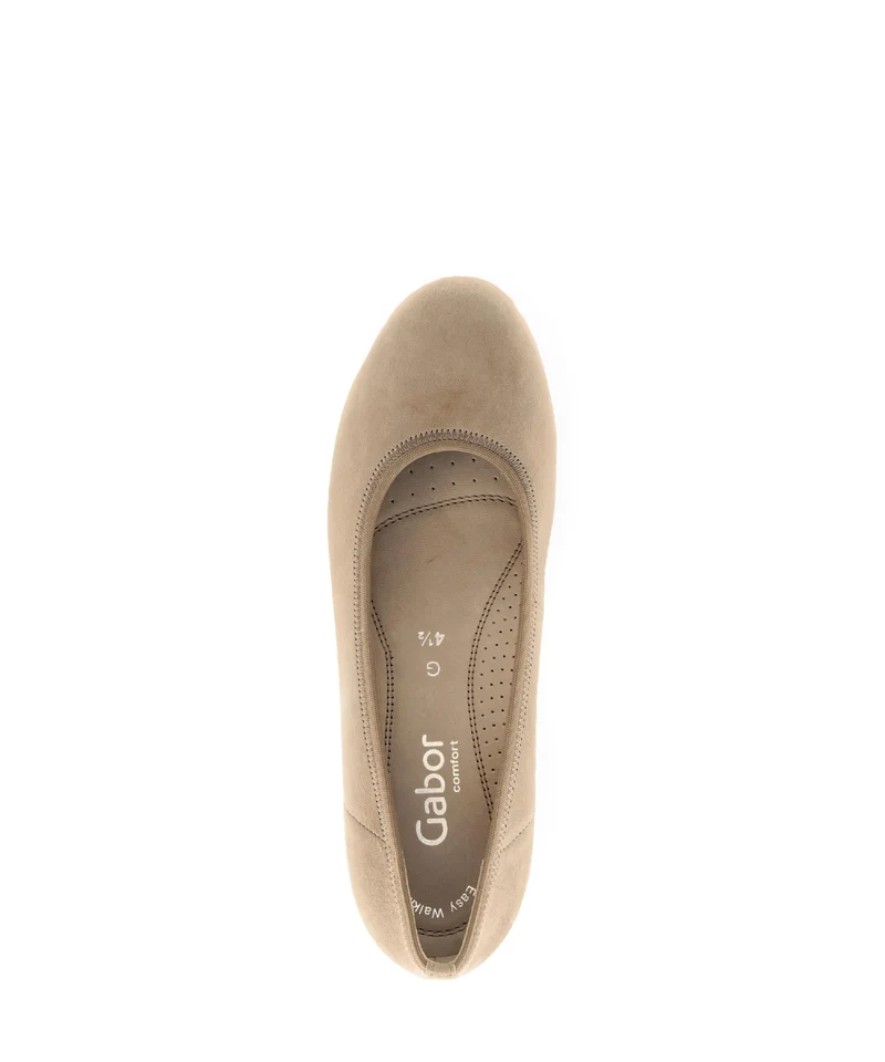 Ballerines beiges en nubuck