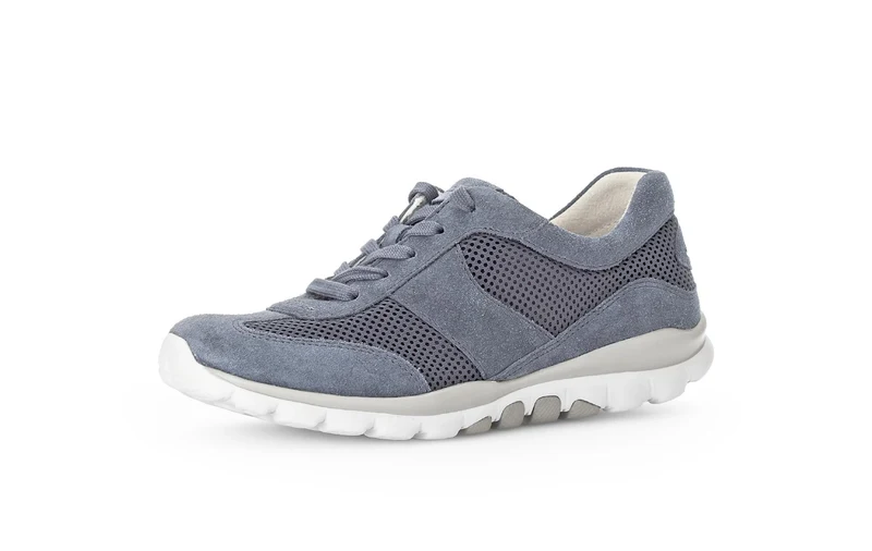 Baskets bleues ajourées en nubuck