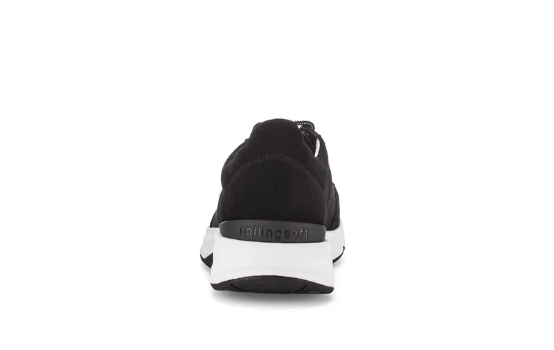 Baskets noires en nubuck et textile