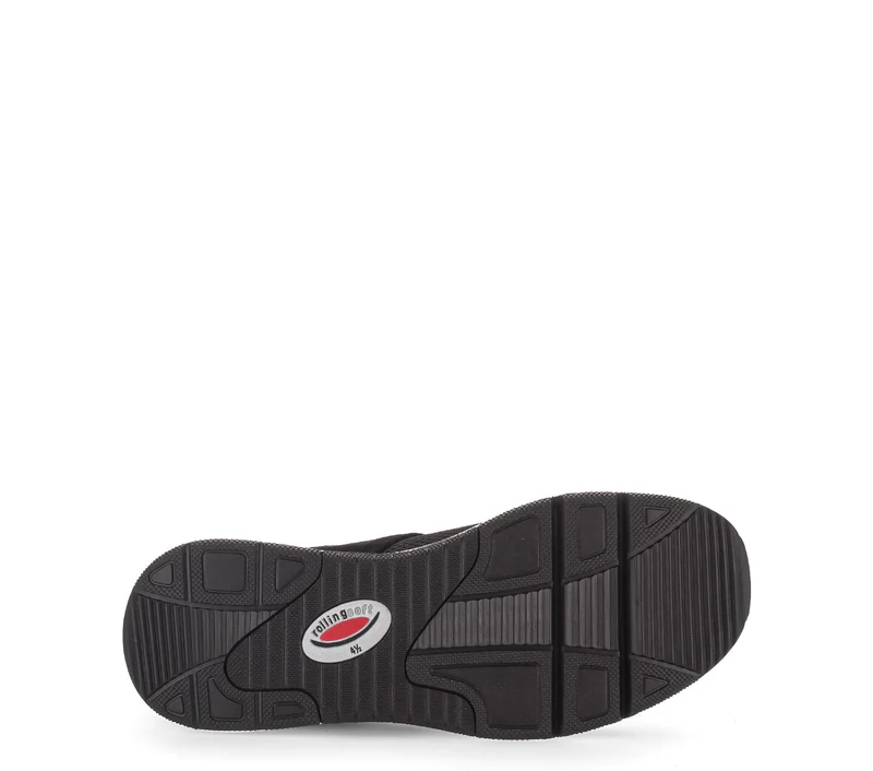 Baskets noires en nubuck et textile