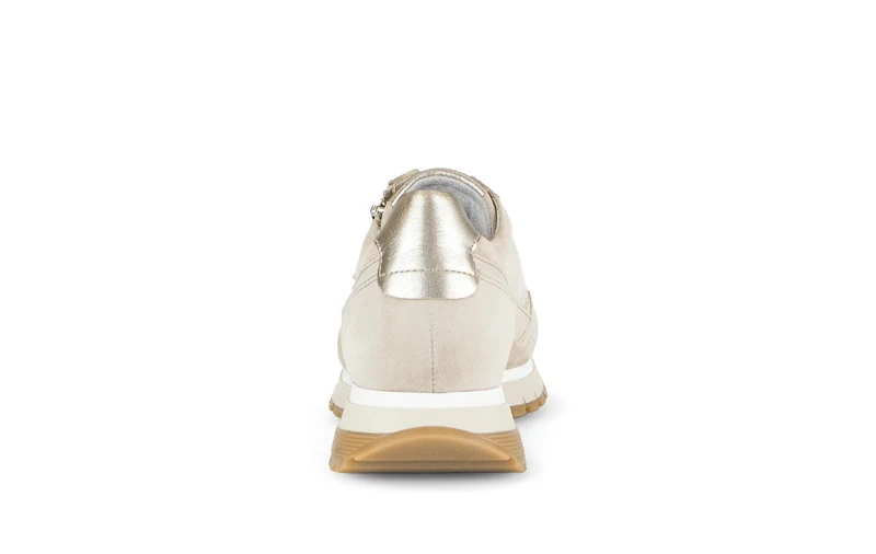 Baskets beiges en cuir