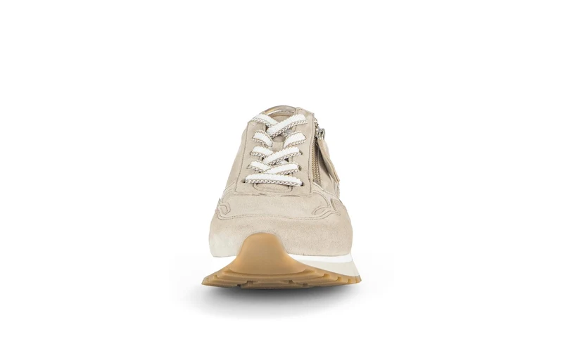 Baskets beiges en cuir