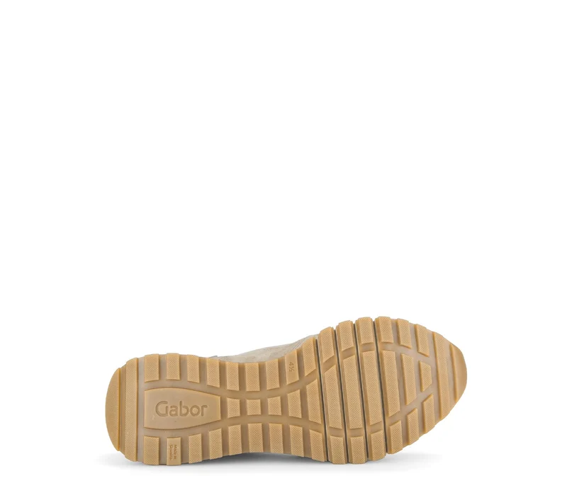 Baskets beiges en cuir