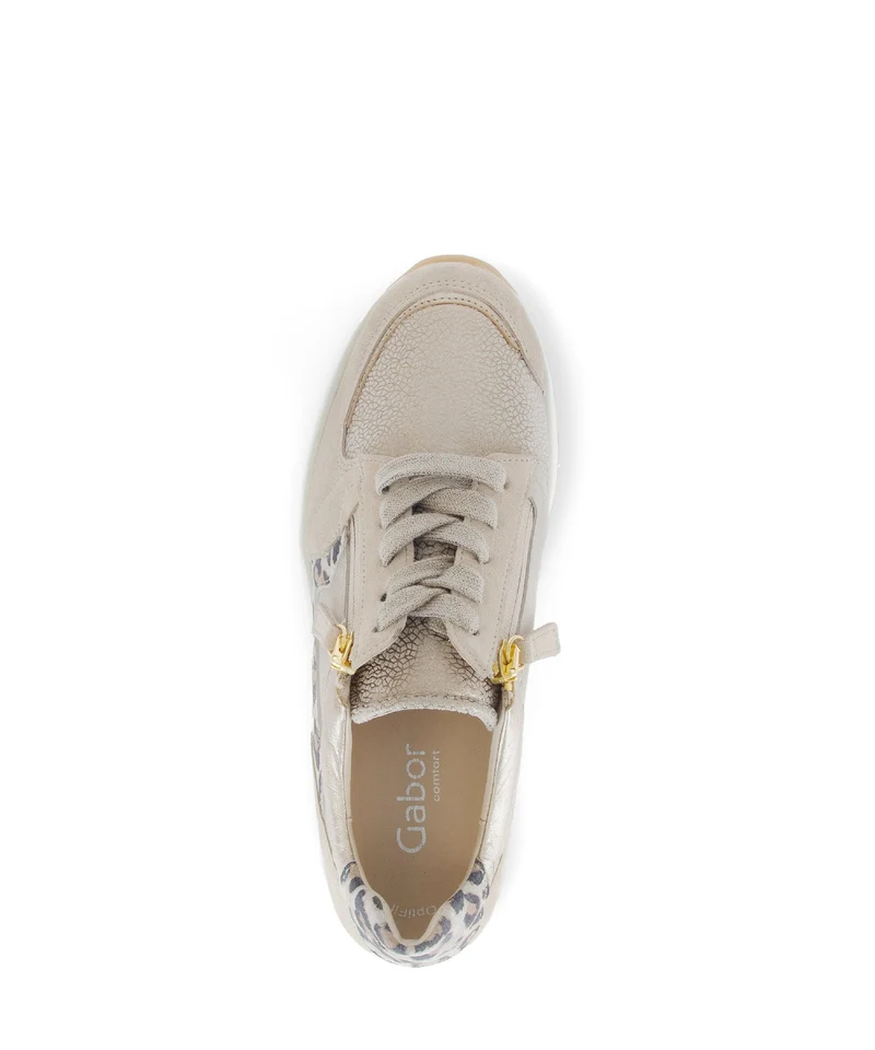 Baskets beiges en nubuck (adaptées Hallux Valgus)