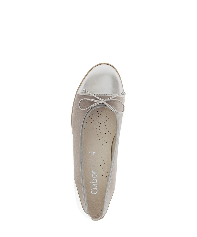 Ballerines beiges en nubuck