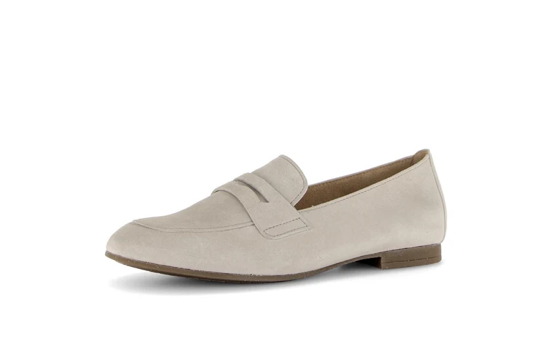 Mocassins beige en nubuck
