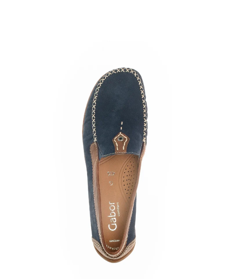 Mocassins bleu marine en nubuck