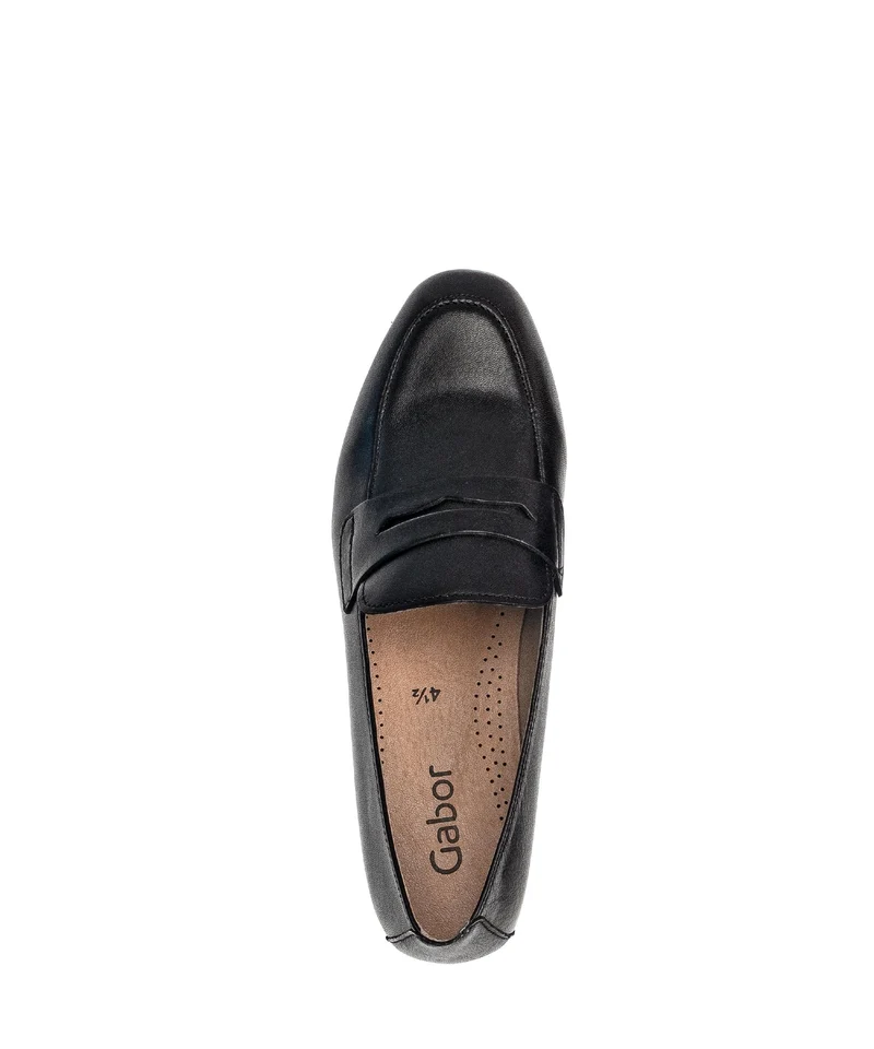 Mocassins noirs en cuir