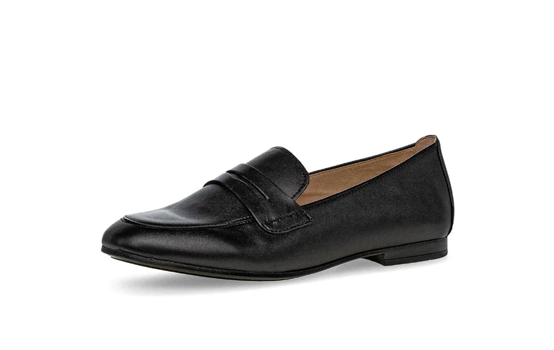Mocassins noirs en cuir