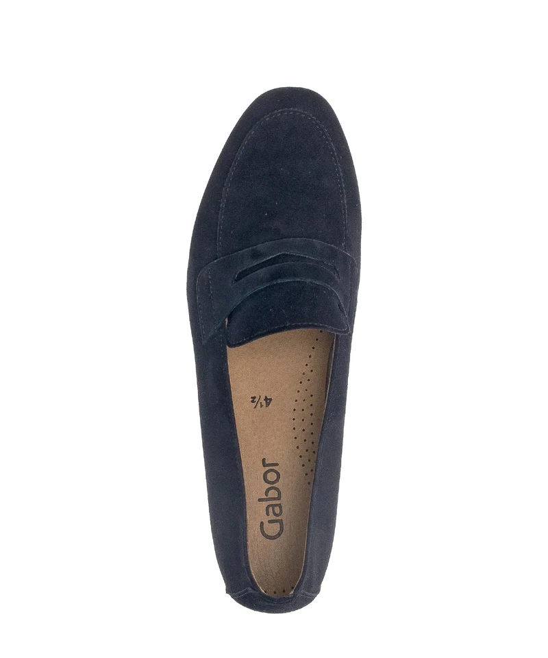 Mocassins bleus en nubuck
