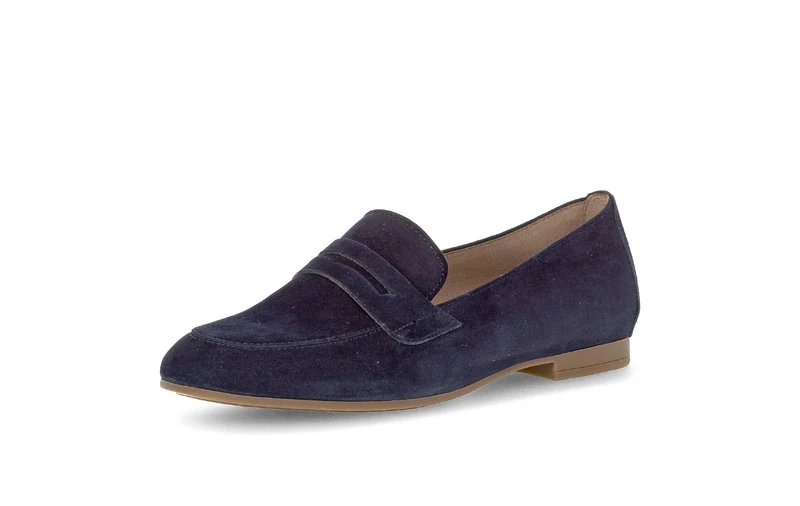 Mocassins bleus en nubuck