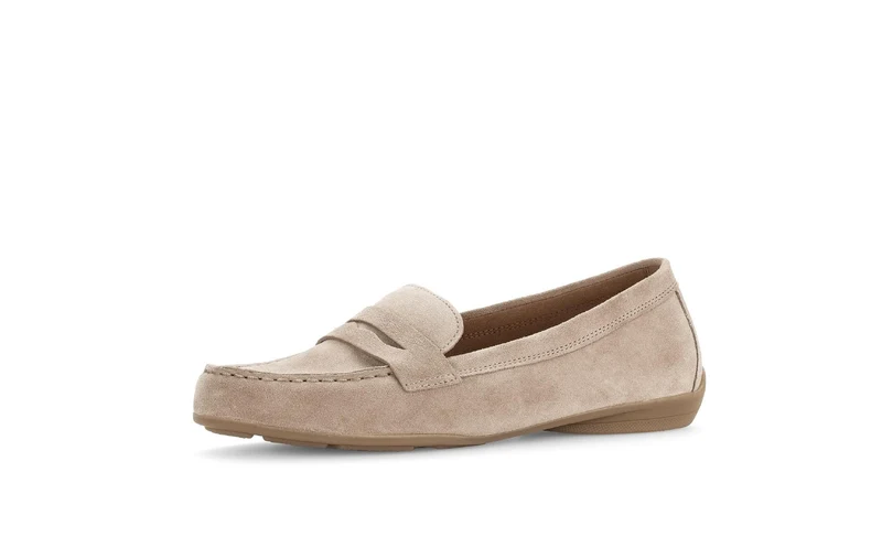 Mocassins beiges en nubuck