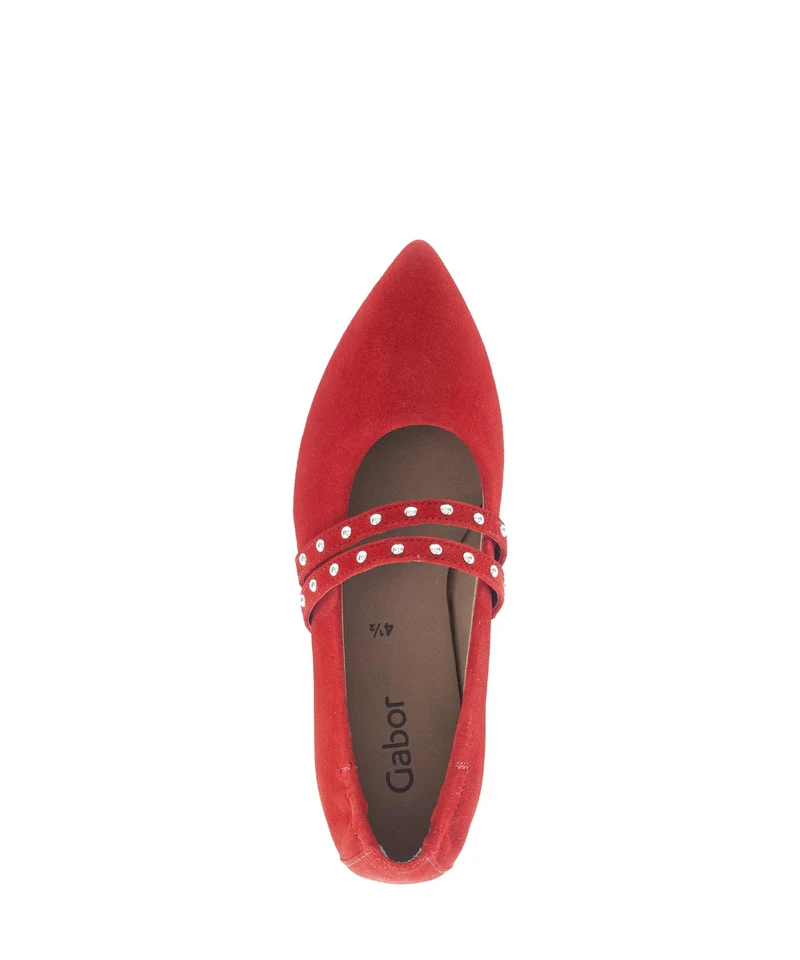 Ballerines rouges en velours