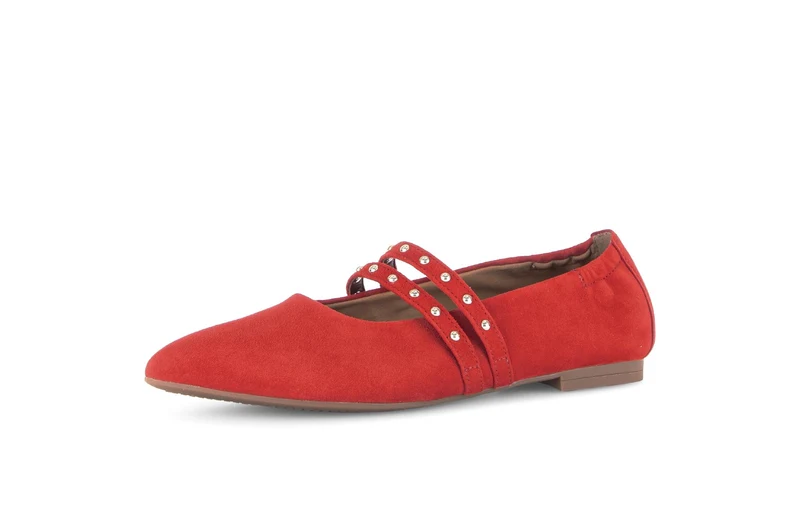 Ballerines rouges en velours